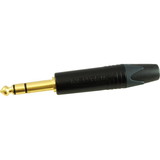 Neutrik W-NK-PXST-G 1/4" Plug - Neutrik, black plastic, gold contacts