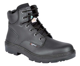 COFRA 25670-CM0 Leader Black Eh Pr, 6" Leather/Steel Toe/Apt Plate
