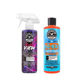 Chemical Guys Heavy Duty Water Spot Remover (16 Fl. Oz.) & HydroView Ceramic Glass Cleaner & Coating (16 Fl. Oz.)(Non Shrink-Wrapped)(CS: 6)