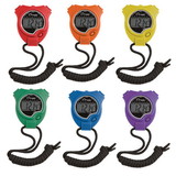 Champion Sports 910SET Stop Watch Set Of 6 Colors