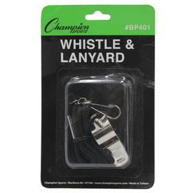 Champion Sports BP401 Metal Whistle/Bulk Lanyard Pack