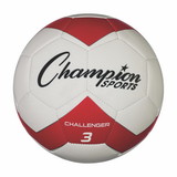 Champion Sports CH3RD Challenger Soccer Ball Size 3 Red/White