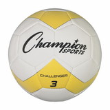Champion Sports CH3YL Challenger Soccer Ball Size 3 Yellow/White