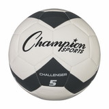 Champion Sports CH5BK Challenger Soccer Ball Size 5 Black/White