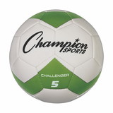 Champion Sports CH5GN Challenger Soccer Ball Size 5 Green/White