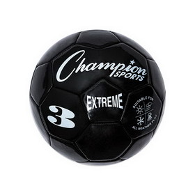 Champion Sports EX3BK Extreme Soccer Ball Size 3 Black