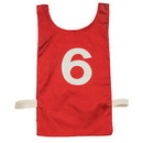 Champion Sports NP2RD Numbered Heavyweight Nylon Pinnie Red