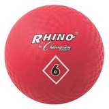 Champion Sports PG6RD 6 Inch Playground Ball Red