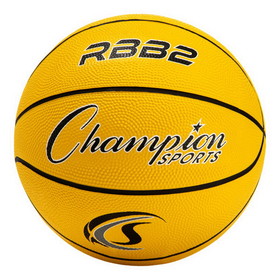 Champion Sports RBB2YL Junior Rubber Basketball Yellow