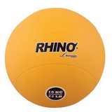 Champion Sports RMB10 10 Kilo Rubber Medicine Ball Yellow