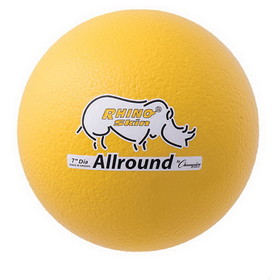 Champion Sports RS7 7 Inch Rhino Skin Allround Medium Bounce Foam Ball Yellow