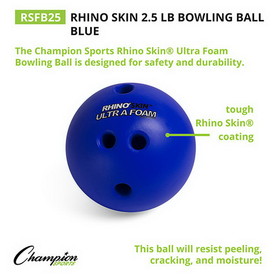 Champion Sports RSFB25 Rhino Skin 2.5 Lb Bowling Ball Blue