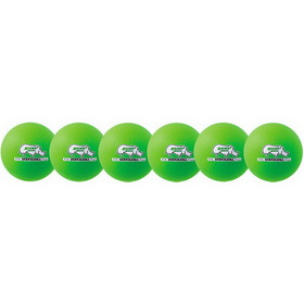 Champion Sports RXD6NGSET 6 Inch Rhino Skin Low Bounce Dodgeball Set Neon Green