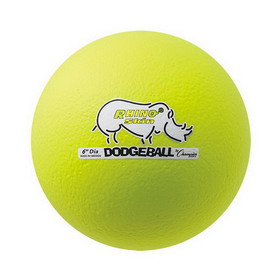 Champion Sports RXD6NYL 6 Inch Rhino Skin Low Bounce Dodgeball Neon Yellow