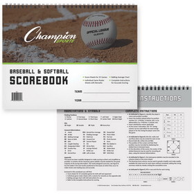 Champion Sports SC1 Baseball Scorebook