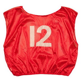 Champion Sports SVYWNRD Numbered Scrimmage Vest Youth Red