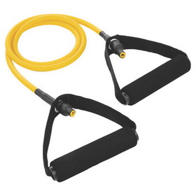 Champion Sports XF100 Extra-Light Resistance Tubing With Foam Handle, Yellow
