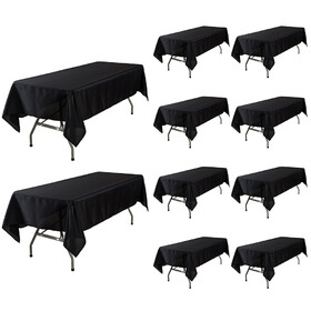 Muka 10 Pack 60" x 102" Rectangular Tablecloths, Solid Color Party Event Table Cover for Dinner