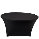 Muka Stretch Fitted Lowboy Cocktail Table Cover, Spandex Round Tablecloth for Bar Table