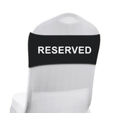 Muka Spandex Stretch Chair Bands, Reserved Chair Covers, Chair Signs with Reserved Words