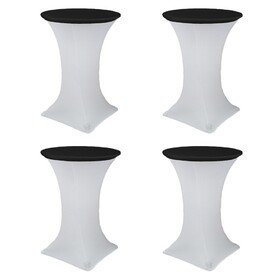 Muka 4 Pack Round Table Toppers, Stretchable Elastic Table Cover for Trade Show, Wedding, Cocktail Tables