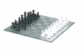 CHH 2172 13.7" Black&White Mirror Chess Set