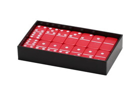 CHH 2308L-RD Double 6 Red Standard Dominoes