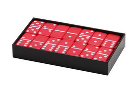 CHH 2311L-RD Double 6 Red Jumbo Dominoes, Red