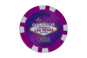 CHH 2600MG-PRPL 25 PC Las Vegas Magnetic Chip-Purpl
