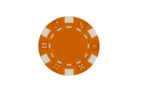 CHH 2610-ORNG 50 PC 14G Orange Dice Chips