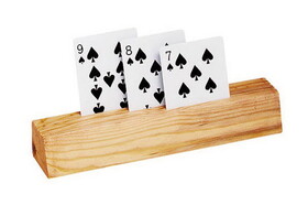 CHH 2706 9" 3 Slot Wooden Card Holder