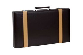 CHH 3046L 18" Brown/Tan Backgammon Set