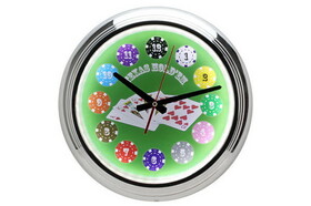 CHH 8144 Texas Hold'em Neon Clock