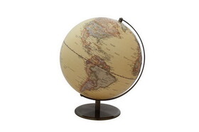 CHH 93122 12&quot; Antique Globe W/ Bronze Base