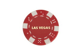 CHH LS2700H-RD 50 PC Red Las Vegas Poker Chips