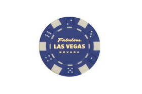 CHH LV2600H-BL 25 PC Blue Fabulous Las Vegas Chips