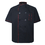 TopTie Unisex Short Sleeve Chef Coat Jacket, Black with Red