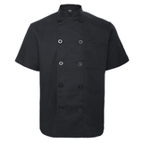 TOPTIE 2 Pack Unisex Short Sleeve Chef Coat Jacket 