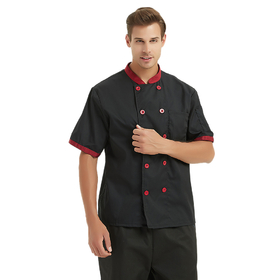 TopTie Unisex Short Sleeve Hotel Restaurant Waiter Chef Coat Jacket