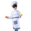 TopTie Child White Long Sleeve / Short Sleeve Chef Coat, Apron and Hat Set