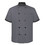 TOPTIE Short Sleeve Chef Coat Jacket Gray Lightweight Button Chef Uniform