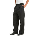 TOPTIE Men's Baggy Chef Pants with Elastic Waist for Restaurant Workers