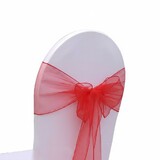 Aspire 10 Pcs Organza Chair Sash for Wedding, Chair Back Ribbon Bows for Party Banquet Event Decor