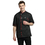 TOPTIE 2 Pack Unisex Short Sleeve Chef Coat Jacket, Black With Red
