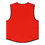 TOPTIE 12 PCS Wholesale Unisex Supermarket & Clerk Vest With Zipper Closure, Red