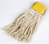 ACS Industries M8016W Cleaning Mop 16 Oz Capacity, Natural, Premium Grade Cotton, Cut-End, with Wide Band (12 per Pack)