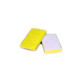 Advantage A063 Fine White Backed Yellow Scrubber Sponge, 6 3/8
