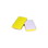 Advantage A063 Fine White Backed Yellow Scrubber Sponge, 6 3/8" x 3 3/8" x 5/8" - 20/CS, Price/Case