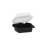 Anchor 4666620 Crisp Food Technologies Hinged Container Black/Clear 6