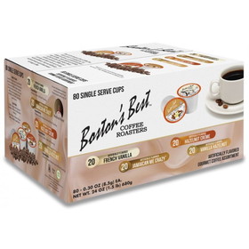Boston's Best 101001 Coffee Roasters Assorted Flavor Coffee (80 Single Serve Cup per Box, 20 of each Flavor)